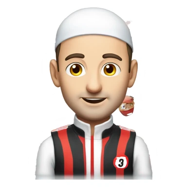 Make me an emoji of Robert Kubica with his Orlen Costume in apple emoji style sticker