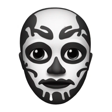 Mexican deathmask Black and white sticker