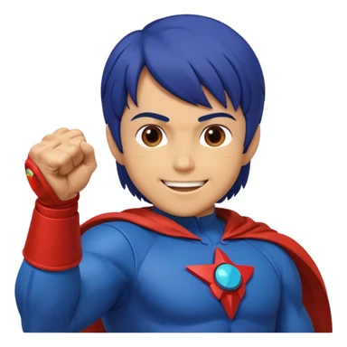 Mark from "Battle of the Planets" doing fist pump. sticker