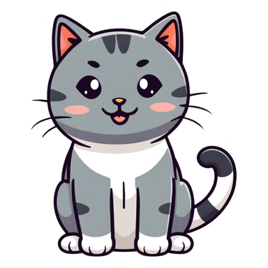 playful cat winking sticker