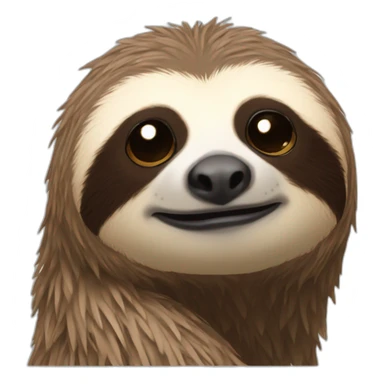 a sloth who kiss somoene sticker