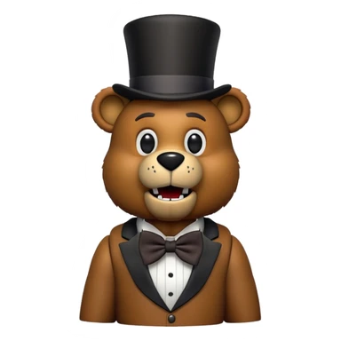 Freddy Fazbear animatronic bear sticker