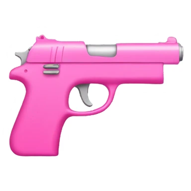 pink pistol with  pink bow sticker