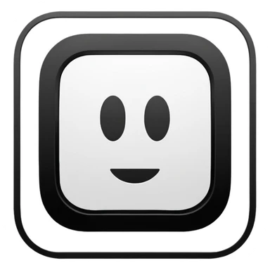 Minimalistic flat vector icon, iOS style, thin black contour on white background. Adobe Illustrator logo "Ai" inside a simple square, clean and modern, no text outside the logo, no shadows. Optionally placed on a minimal computer monitor outline sticker