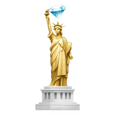 diamond full body liberty statue sticker