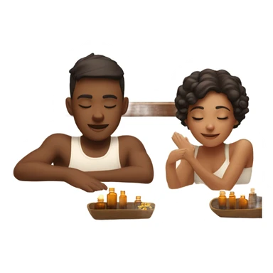 Aroma massage boy and girl sticker