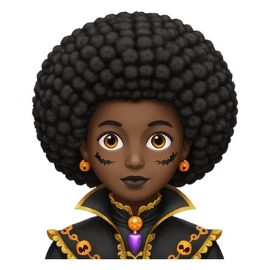 afro halloween sticker