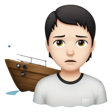 sad cs major drowning on ship sticker