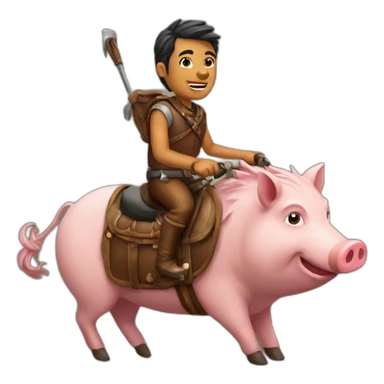 Hog rider sticker