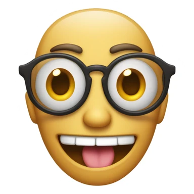 Smirk emoji with tongue out sticker