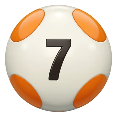 Pool table ball with the number 7 only one number  sticker