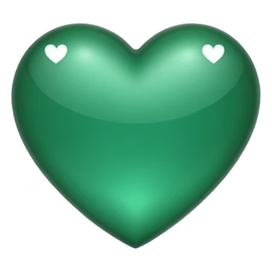 Emerald green heart emoji sticker