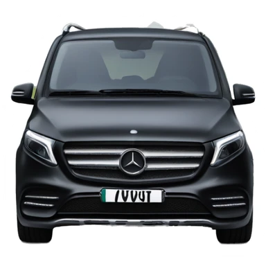 Black Mercedes EQV with "Sound 6" number plate sticker