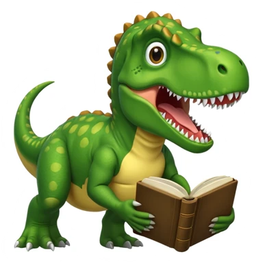 Trex holding a bible sticker
