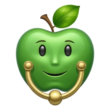 A green door emoji in the style of Apple emoji with a knocker. sticker