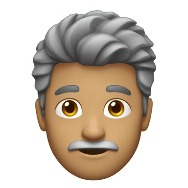 hombre pelo gris sin barba sticker