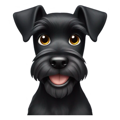 Playful Black Miniature schnauzer  sticker