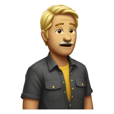 Emoji of Confused but full of eagerness  sticker