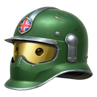 shiny green helmet world war times sticker