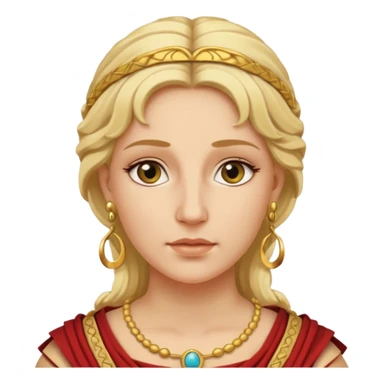 Ancient Roman woman with earrings and blonde hair sticker