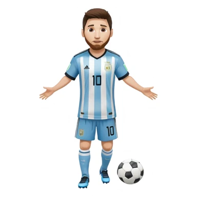 Lionel Messi soccer player with Argentina jersey sticker