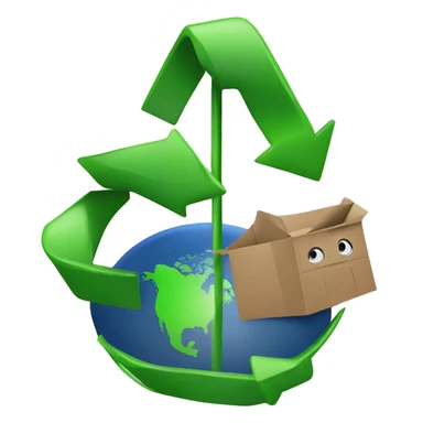 abbreviation STMB, use Recycling Symbol Emoji as the basis for this logo sticker
