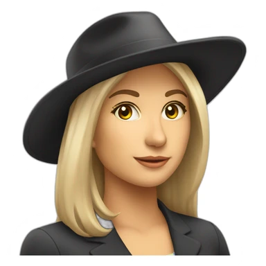 donna spagnola cappelli lunghi neri senior marketing sticker