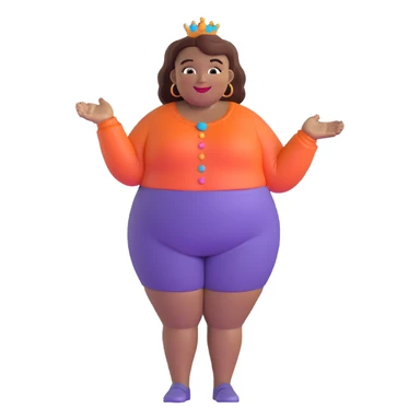 cheerful character resembling Nicole Byer sticker