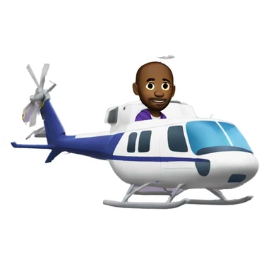 Kobe in a helicopter  sticker