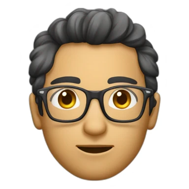 Brune avec lunettes cheveux châtains raide qui fait un clin d’œil  sticker