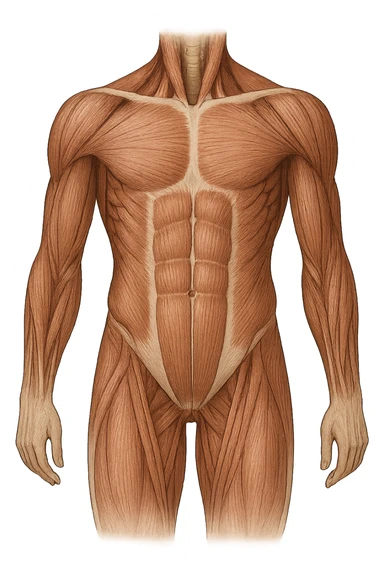 muscoli del Core anatomia senza scritte sticker