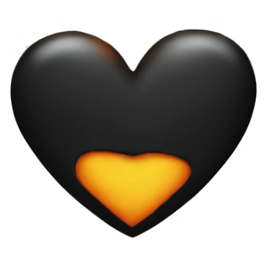 Black burning Heart  sticker