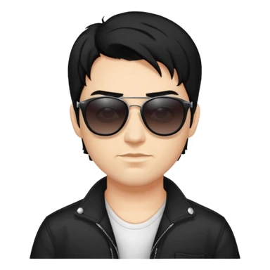 Bret Epic Mazur from Crazy Town with black hair sticker