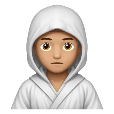 All white ninja robe and light brown skin color sticker