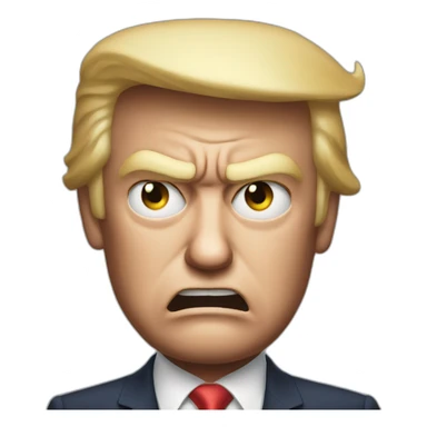 Donald trump angry sticker