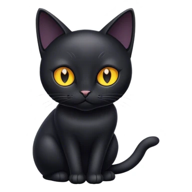 mysterious black cat sticker