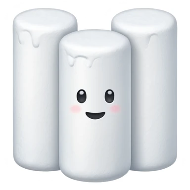 few cylindrical marshmallows, simple, clear sticker
