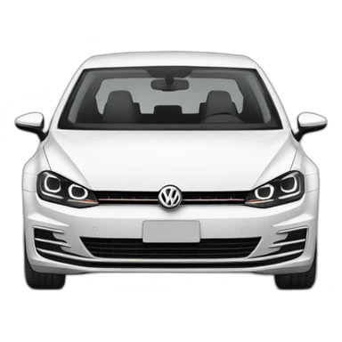 volkswagen golf mk7 white side view sticker