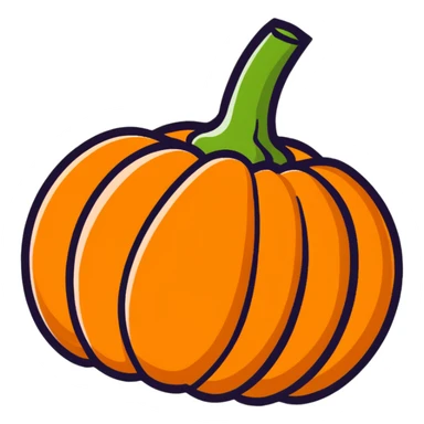 sweet pumpkin fruit, no face, no jack-o-lantern sticker