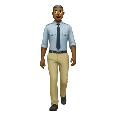 Man in Kahki pants walking in part sticker