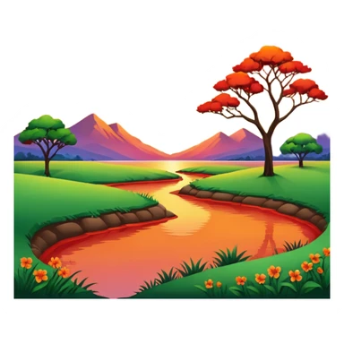 Pôr do sol com Naturezw sticker