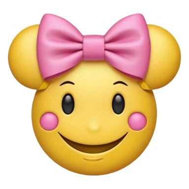 Aesthetic smiley ￼ face ￼ wearing a bow ￼ sticker