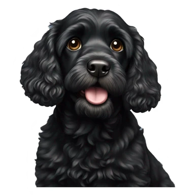 Black cockerpoo sticker