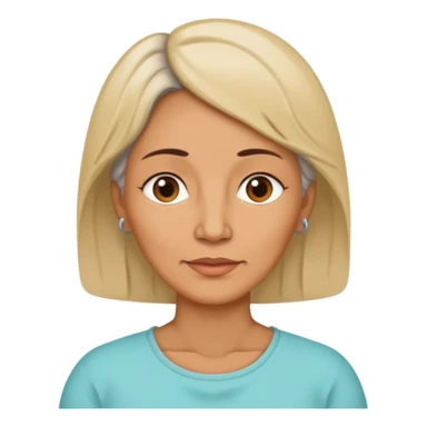 a woman, middle age, waring a tracheal stoma sticker