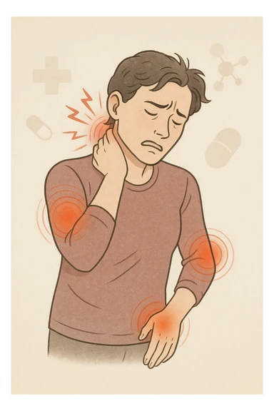 mal di testa cervicali dolori articolari sticker