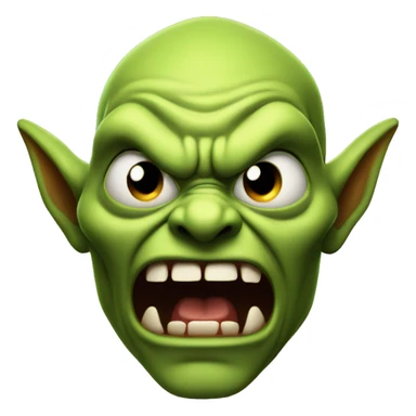 angry goblin screaming sticker