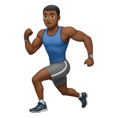 Black man running sticker