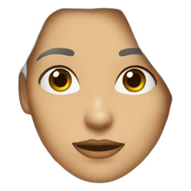 mujer pelo castaño hasta los hombros con anteojos cuadrados y ojos castaños sticker