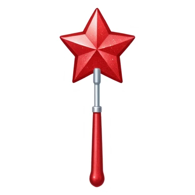 Red Glitter Staff sticker