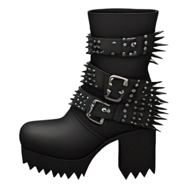 platform boots gothic with spikes sticker